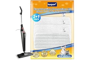 KEEPOW Myjka parowa Steam Plus XXL, parownica Steam XXL, biały i szary, 3 sztuki