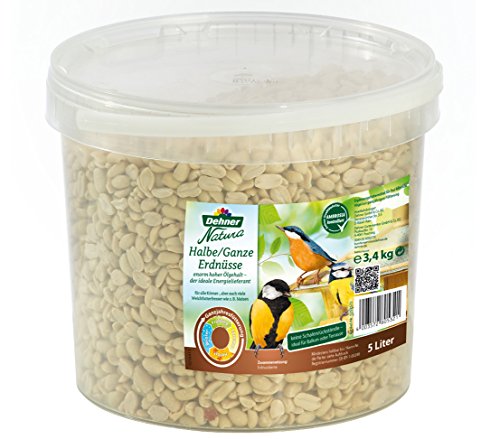 Dehner Natura Wildvogelfutter, halbe/ganze Erdnusskerne, 5 l (3.4 kg)