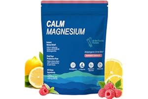 SIMPLY VITAL Calm Cortisol Super Drink Paquet de 20 bâtonnets de glycinate de magnésium sans sucre avec ashwagandha, L théanine, vitamine D, limonade framboise et électrolytes