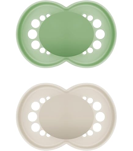 MAM Original Succhietto 2-6 Mesi (Set da 2), Ciuccio MAM 2-6 mesi con tettarella ortodontica in silicone, Kit da 2 accessori neonato con pratico porta ciuccio sterilizzatore, Azzurro/Neutro