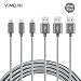 Produktbild iPhone Ladekabel Lightning Kabel, [6FT-3Pack] Nylon geflochten iPhone USB Synchron- und Schnellkabel Datenkabel Kompatibel mit iPhone 7/7 Plus/6S/6 Plus, SE/5S/5, iPad, iPod Nano 7-[Grau]