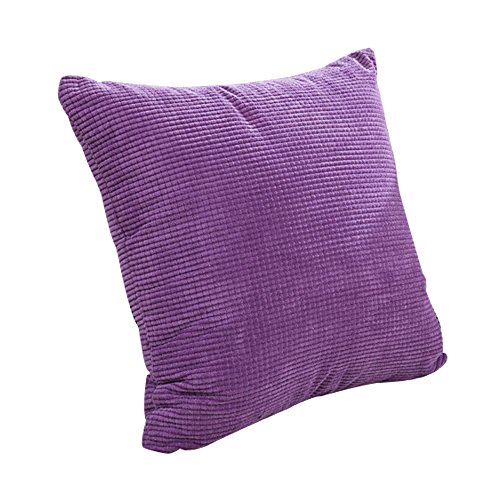 THG Soft Corduroy Pillow cover Cushion covers Non-core(Purple)