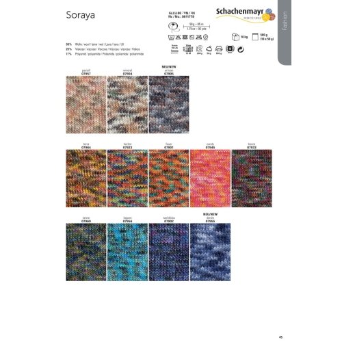 Schachenmayr smc select Soraya 7956 lagune 50g Wolle - 2