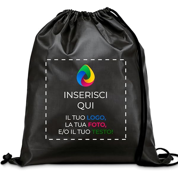 Personalizzazione Nome E Logo Sacca Zaino In Cotone