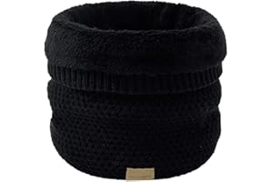 JFAN Neutral Bufanda De Punto Cruzado Suave Forrada De Doble Capa Cálida Bufanda a Prueba DeViento De Invierno