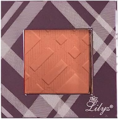 Lilyz Multi-Function Matte Eyeshadow Blush Blusher Bronzer Face Contour Compact with Rosy Pink High Shine Case 3.5g (04# Soft Berry-Rosy Pink Case)