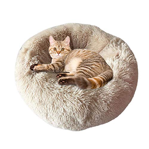 AUOKER - Nido per Gatti, Morbido e Confortevole, Cuccia per Cane, Rotondo, Caldo, Antiscivolo, per Gatti, Gattini, Cuccioli e Cani di Piccola Taglia