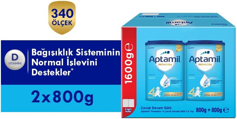 Aptamil 4 Prebiyotikli Çocuk Devam Sütü 800 x 2 Adet 1600 Gr