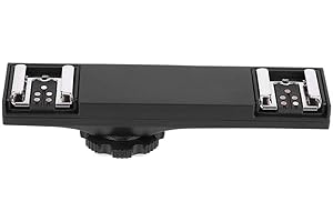 Mugast Double Griffe Flash Speedlite, Dual Splitter Hot Shoe pour Appareil Photo Reflex avec Poids Jusqu'à 3KG pour Caméscope Nikon/Canon(Nikon)