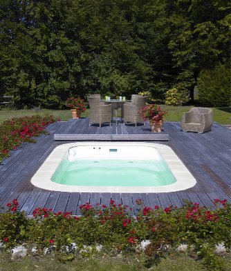 CPA PISCINA MINI BLUE VISION WELLNESS CON IDROMASS. E NUOTO CONTROCORRENTE LUNGH 5,88 LARGH 2,30 ALTEZZA 1,15