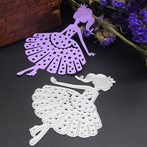 Amazingdeal365 1 PCS Pretty Metall Form Stanzschablonen Schablonen Schneiden DIY Dekor Sammelalbum Karten Buchzeichen Lesezeichen als Geschenk für Freunde Geburtstag Kinder,Kindergarten Hobby Schule Handarbeit Unterricht usw. Ein tolles Geschenk! - 5