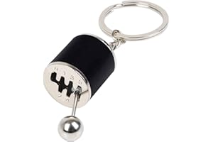SHENLONG 1pcs Car Shifter Keyring,Creative Auto Gear Shifter Model Keychain,Car Shift Shaped Metal Alloy Key Rings,Man Keychain Gift Car Accessories Pendant(black)