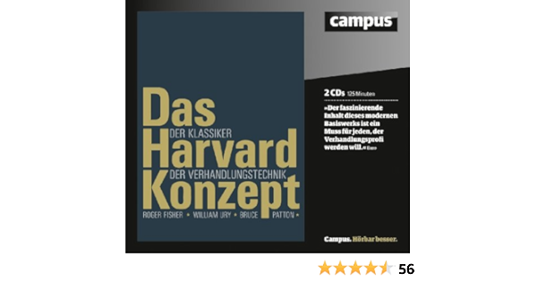 Das Harvard Konzept Der Klassiker Der Verhandlungstechnik Fisher Roger Ury William Patton Amazon De Bucher
