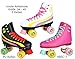 Produktbild Rollschuhe für Kinder Rollerskates NEU Gr. 34 35 36 37 38 39 40 Pink weiß schwarz (40, Pink)