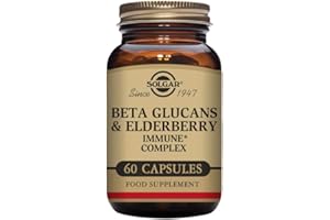 Solgar Beta Glucans & Elderberry Immune Complex Vegetable Capsules - Pack of 60 - Unique Blend of Immune Supportive Nutrients - For Increased Periods of Stress or Exercise - Vegetarian and Gluten Free