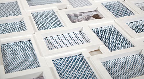 Ideal Gallery Bilderrahmen in Weiß für 24 Fotos in 10×15 cm Foto Collage Galerie - 3