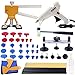 Produktbild LucaSng 51 Stück Auto Body Paintless Dent Puller Entfernung Reparatur DIY Tools Kits mit Auto Hot Gun/Klebestifte / Dent Lifter/Brücke-Silber/Sauglasche / Gummi Hammer