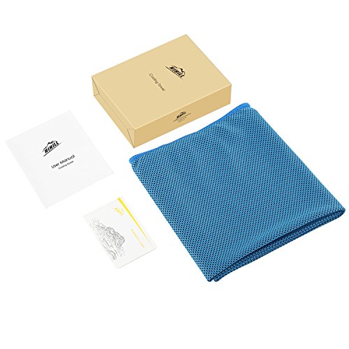 HiHiLL Mikrofaser Handtuch Kühlung sofortige, 11.81*47.24“, Ultra Dünn und Leichtgewichtig , für Fitness und Täglichen Gebrauch (TL-C1, Blau) - 6