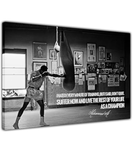 Minimalist Black White Motivational Quote Canvas Wall Art For Living Room -  - Free