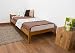 Produktbild Einzelbett / Gästebett Kiefer Vollholz massiv Eichefarben A14, inkl. Lattenrost - Abmessung 90 x 200 cm