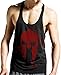 Stylotex Stringer Tank Top Spartan Helmet Fitness Gym Shirt SuperCool-Material mit Feuchtigkeitsregulierung, Farbe:schwarz;Größe:S