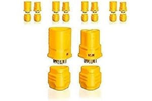 YUNIQUE GREEN-CLEAN-POWER - MT30 Male-Female Connectors 5 Pairs | For RC Lipo Modeling | Adapter for Wiring, Car Radio Connection, Yellow, Plastic