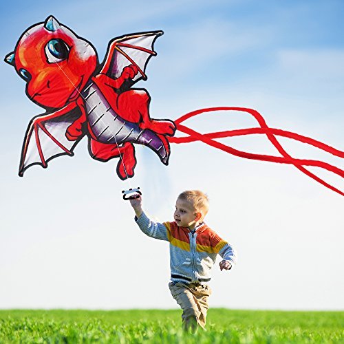 Baby Dragon Kite: Best 3D Kite Animal for Kids - Ideal Kites for Kids Who Love the Great Outdoors - Perfect Kids Kites for the Beach and Park - Easy Flyer Kite for Kids and Adults
