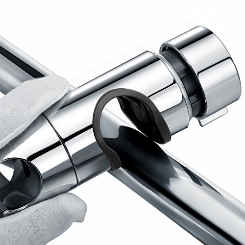 Joyoldelf 18–25 mm verstellbar Brausehalter ABS Ersatz Handbrause Halterung Duschstange Head Slider Klemme Halterung Halter, Verchromt - 3