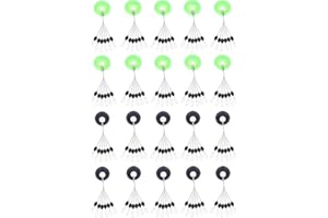 DPWOUM 120 Pieces Fishing Bobber Beads Stopper Float Sinker Stops - Fishing Tackle Accessories for Line Number 0.4-2.0 Olive