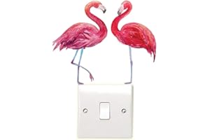 STICKERS ON YOUR WALL Flamingo Light Switch Wall Stickers Tropical Birds Summer Bedroom Living Room