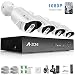 Produktbild A-ZONE Überwachungskamera Set 1080P Full HD 4 Kanal POE NVR 4X Kameras 2.0MP Videoüberwachung Außen Innen wasserdichte IP67 Sicherheitskamera Nachtsicht Bewegungsmelder mit Festplatte 1TB