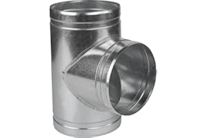 ARMAR TRADING LTD Tubo de conducto en T, conector de metal en T, manguera de tubo de ventilación de aluminio (150 mm)