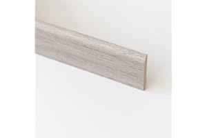 MEFRA 10 PZ Di BATTISCOPA IN MDF ROVERE GRIGIO MM.10X70X2400