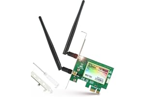 Ubit 1200Mbps Scheda di Rete con Bluetooth 4.2, Scheda WiFi Intel AC1200 5G + 2.4G Wi-Fi Gigabit Scheda PC WiFi, chipset Inter AC7265(Win 11/10/8.1/8/7)