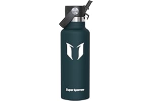 Super Sparrow Borraccia Termica, Acciaio Inox Bottiglia Termica - 350ml, 500ml, 750ml, 1L, 1.2L - Senza BPA Borracce, Borraccia Bambini per Scuola, Sport, Campeggio, Yoga, Palestra, Ciclismo