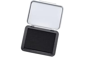 CRETTY-MEET Ink Pad 78 x 55mm, Ink Stamp Pad Water-Based Black Stamp Pad for Rubber Art, Office, Home