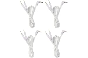 QUEAMBLER TENS Lot de 4 connecteurs de câble DC 3,5 mm broches 2 mm pour unité TENS physiothérapie