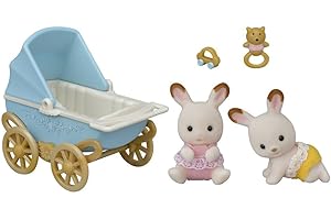 Sylvanian Families - 05432 - Set de cochecito gemelar Cabe y Breeze Chocolate (EPI)