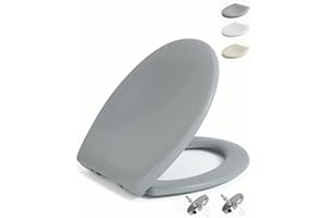 HySail Abattant WC avec Frein de Chute – Durable, Écologique, Résistant à la Décoloration, Abattant WC Clipsable pour Nettoyage Facile, Taille 44,3 x 36,9 cm, Forme O Universelle