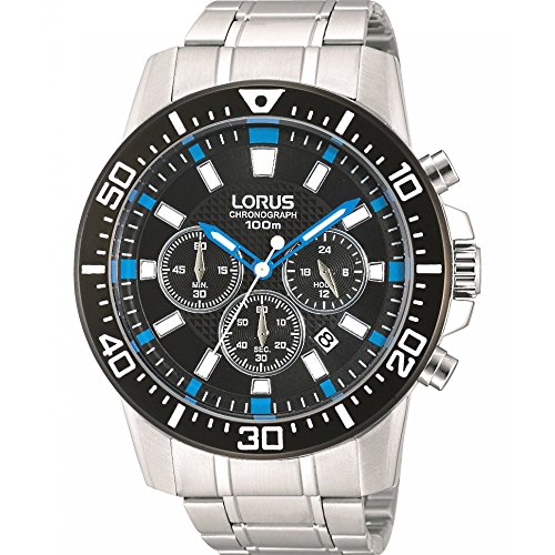 Lorus RT355DX9 - Reloj de pulsera hombre, acero inoxidable, color plateado