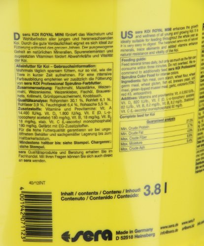 sera 07112 KOI ROYAL MINI 3800 ml – Hauptfutter für die optimale Entwicklung von Koi bis 12 cm - 6