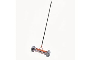 Coopers of Stortford Garden Rolling Lawn Scarifier | 128cm Long Handle & 11 Sharp Blades each L8cm