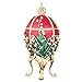 Produktbild danila-souvenirs Russische Fabergé-Stil Ei/Schmuckkästchen/Spieluhr mit russischen Kaiserkrone & Blumen 16 cm rot