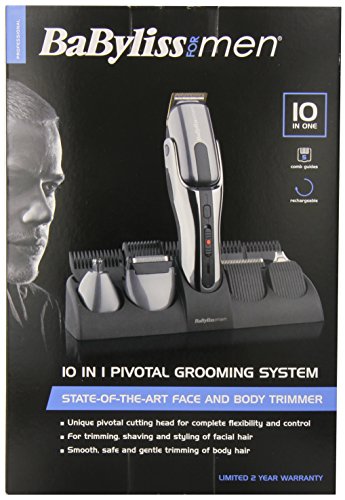 Babyliss for Men 10-In-1 Pivotal Grooming System (Model: BP101P) - US 110 VOLT - TRANSFORMER REQUIRED FOR INTERNATIONAL USE