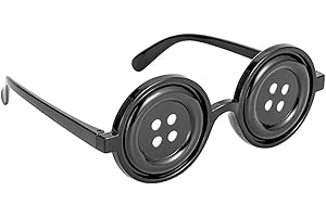 BORFUE Button Eyes Glasses Halloween Costume Stuff Accessories Amusing Button Eyes Glasses for Halloween Costume Party Decorations