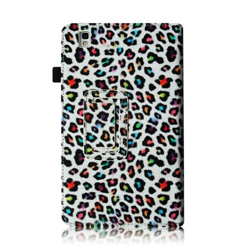 [Eckenschutz]Fintie Samsung Galaxy Tab Pro 8.4 SM-T325 LTE SM-T320 Hülle Case – Slim Fit Folio Kunstleder Schutzhülle Cover Tasche für Samsung Galaxy Tab Pro 8.4 Zoll Tablet (mit Auto Schlaf / Wach Funktion), Leopard Regenbogen - 7