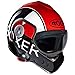 Produktbild Roof Boxer V8 Grafic Flip Front Motorcycle Helmet M Black Red