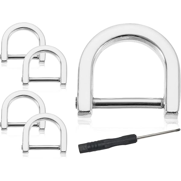QUARKZMAN D-Rings Schraubenschäkel, 4 Stück 0,47 Zoll Zinklegierung Hufeisen U Form D Ring Schnallen Fur Diy Lederhandwerk Schlusselanhanger Silber QUARKZMAN D-Rings Schraubenschäkel, 4 Stück 0,47 Zoll Zinklegierung Hufeisen U Form D Ring Schnallen Fur Diy Lederhandwerk Schlusselanhanger Silber