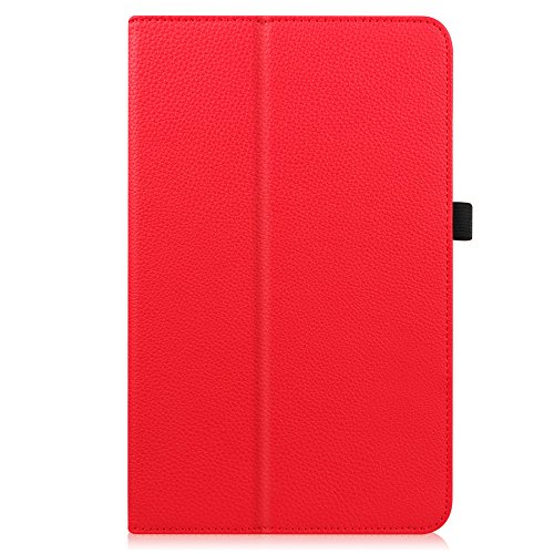 Fintie Huawei MediaPad T1 10 Hülle – Slim Fit Kunstleder (Folio) Schutzhülle Tasche Case Cover Standfunktion und Stylus-Halterung für Huawei MediaPad T1 10.0 LTE / WiFi (9,6 Zoll) Tablet-PC, Rot - 9