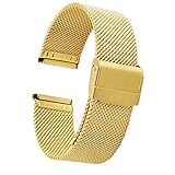 ZHUGE Fashion Uhrenarmband - Edelstahl Uhrenarmband Milanese Mesh 18mm 20mm 22mm
